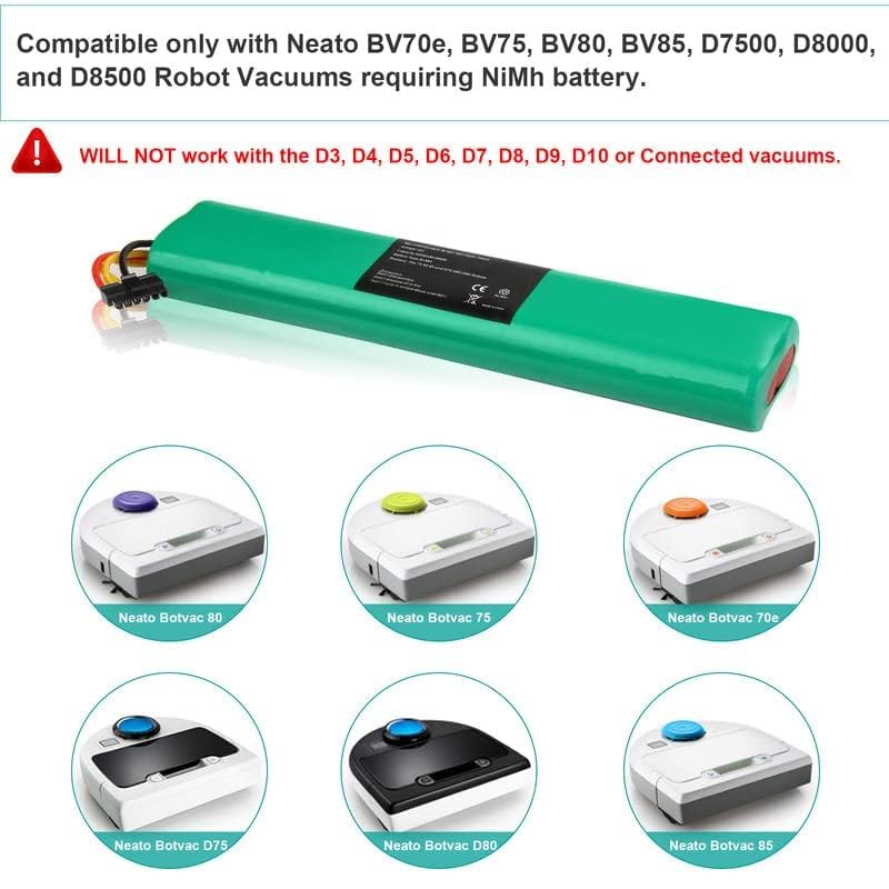12V 4000mAh NI-MH Battery for Neato Botvac Series and Botvac D Series Neato Battery Neato Botvac Bat